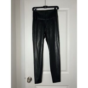 White House Black Market Runway Leggings Faux Leather Black Size 6